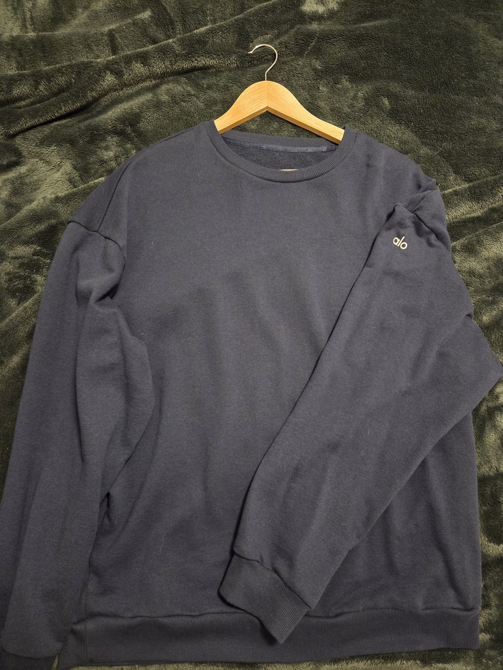 Alo Yoga Chill Crew Neck Pullover Navy Size M Medium